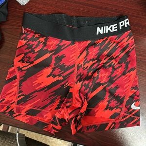 Red and Black Nike Pro Spandex Size S